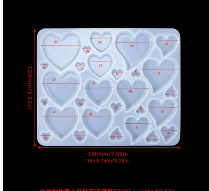 Molde 28 Corazones