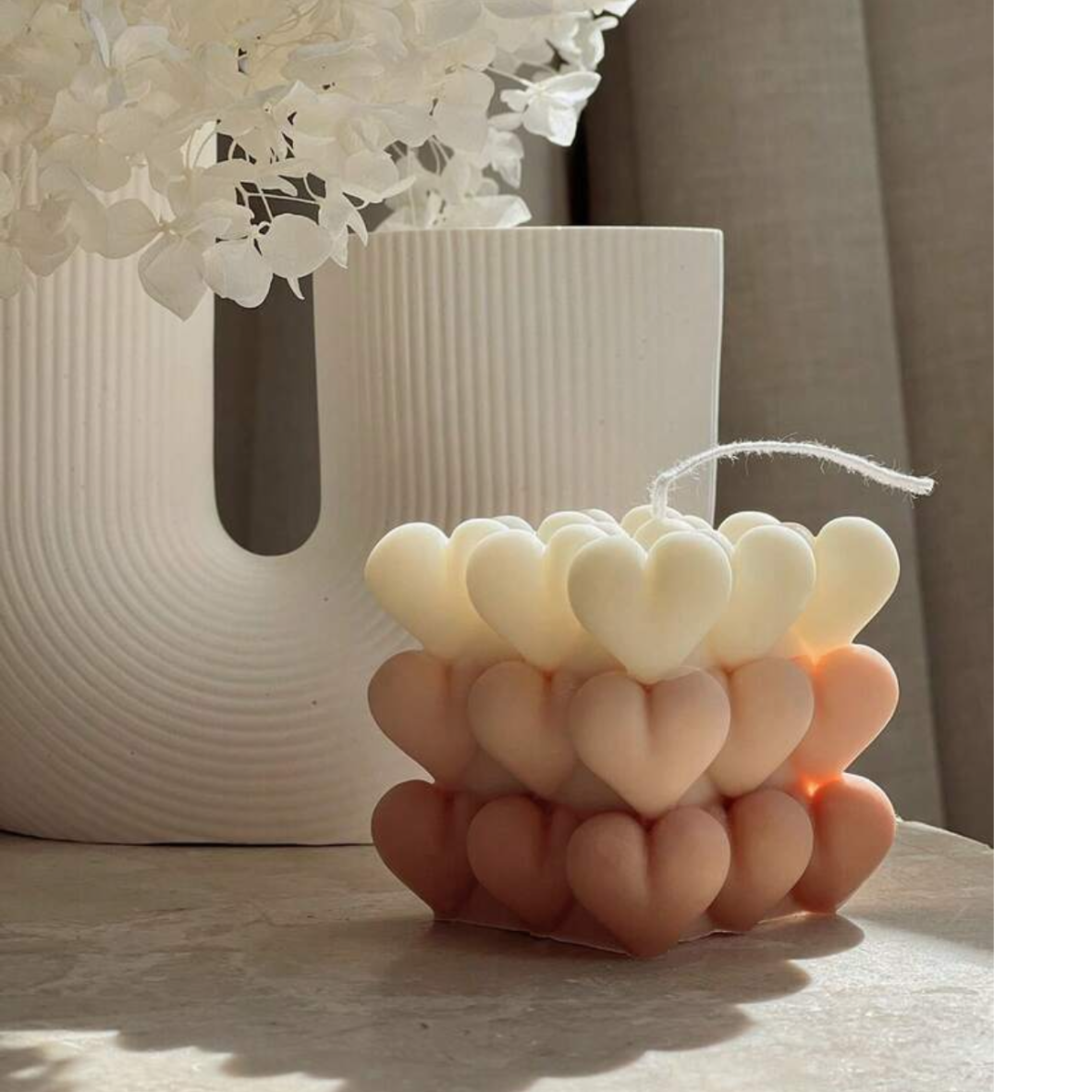 Molde Cubo De Espuma De Corazones -