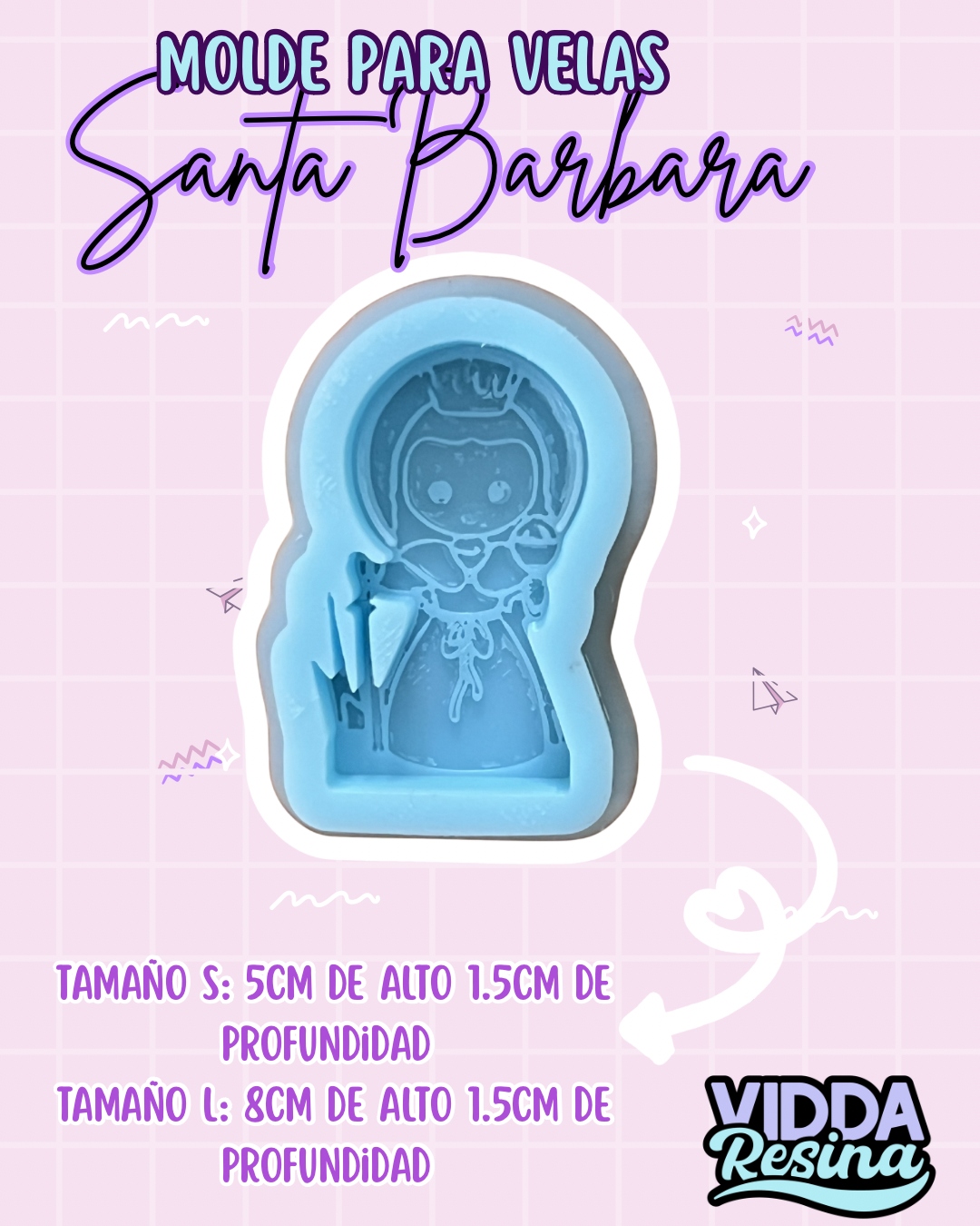 Molde Vidda Vela Santa Barbara 5cm Mvel