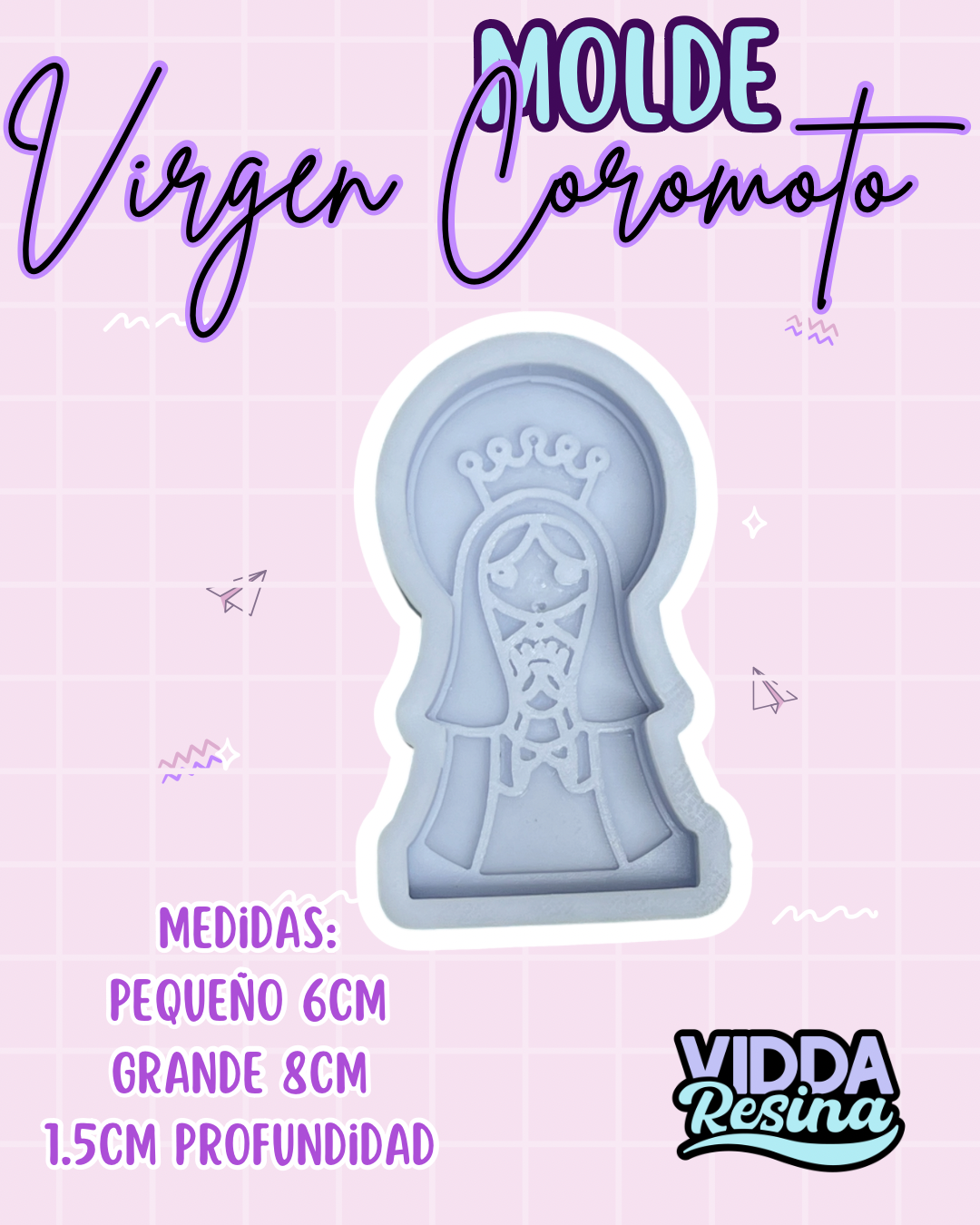 Molde Vidda Vela Virgen De Coromoto 5cm Mvel